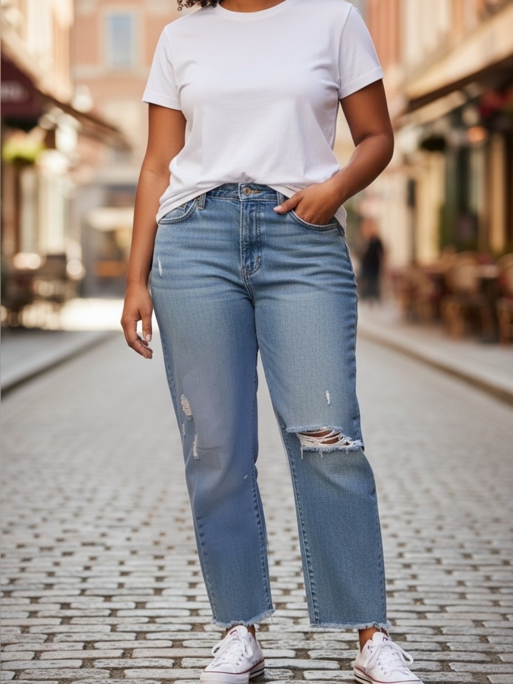 LEVI'S (20W) Wedgie Skinny Fit Jeans Light Wash Stretch Distressed High Rise